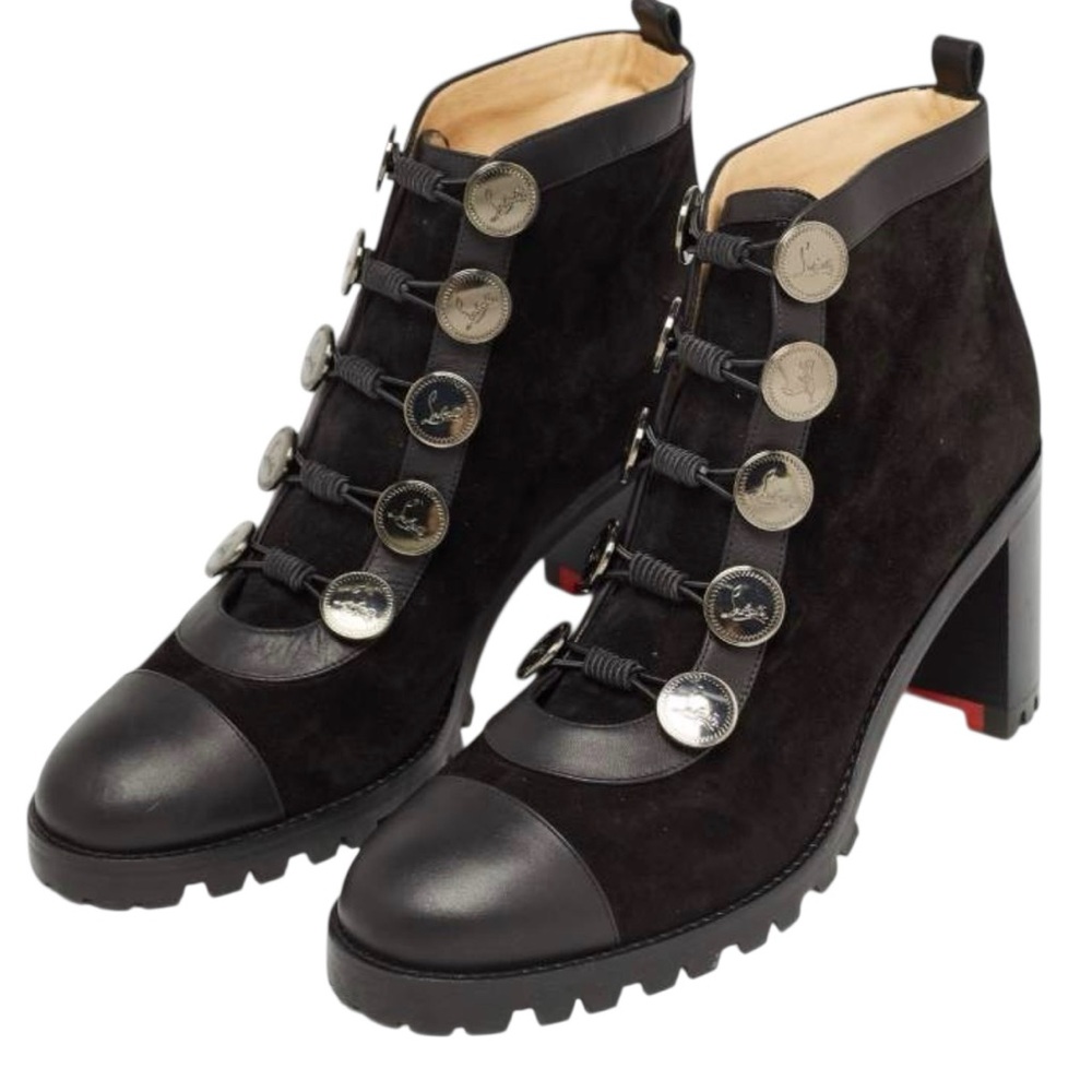 Christian Louboutin black ankle Alphabouton ankle boots